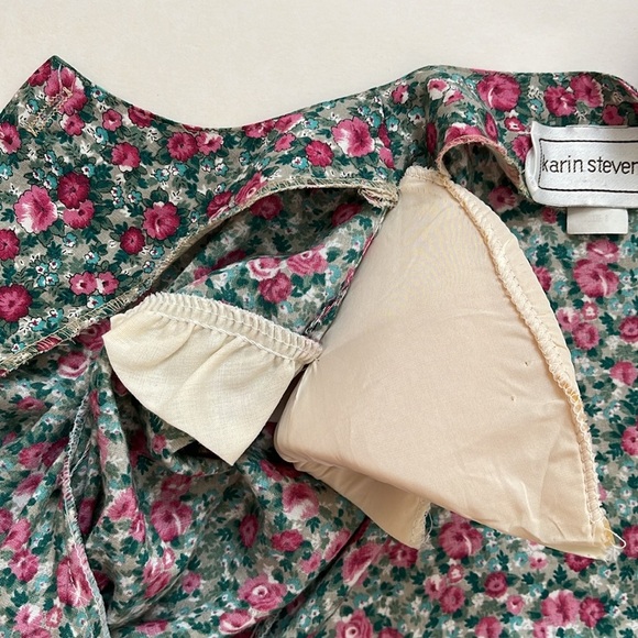 Karin Stevens Vintage 100% Rayon Made in USA Crop Jacket / Cardigan / Button Top - Picture 10 of 13